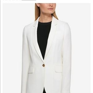 DKNY one - button white Blazer